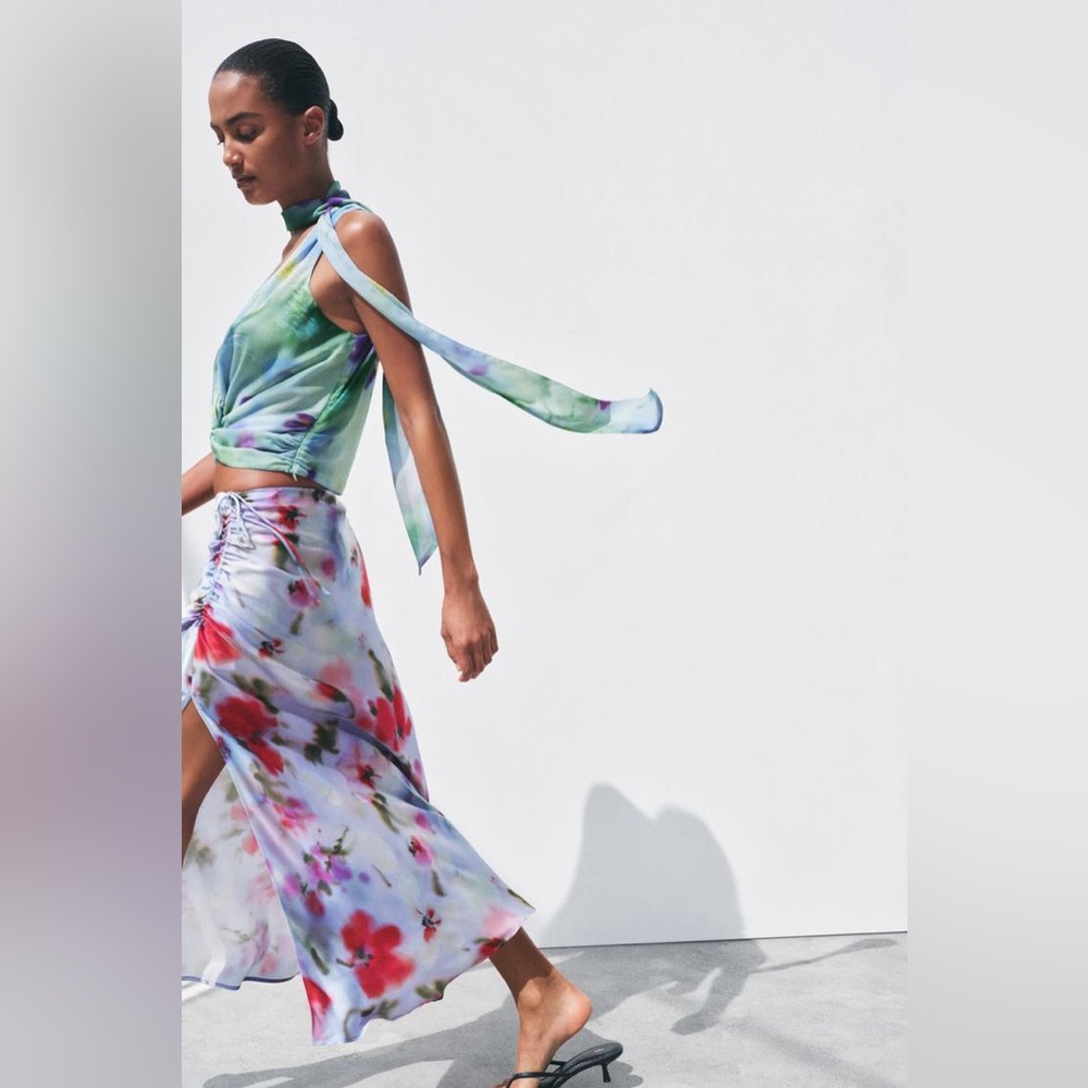 Zara Multicolor Tie-Dye Blouse - Picture 7 of 13